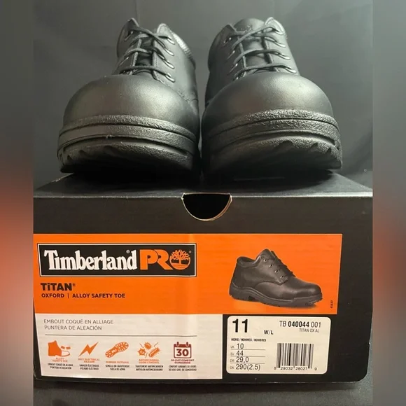 Timberland Pro Titan Oxford Alloy Safety Toe Black Men's Size 11 Work NEW